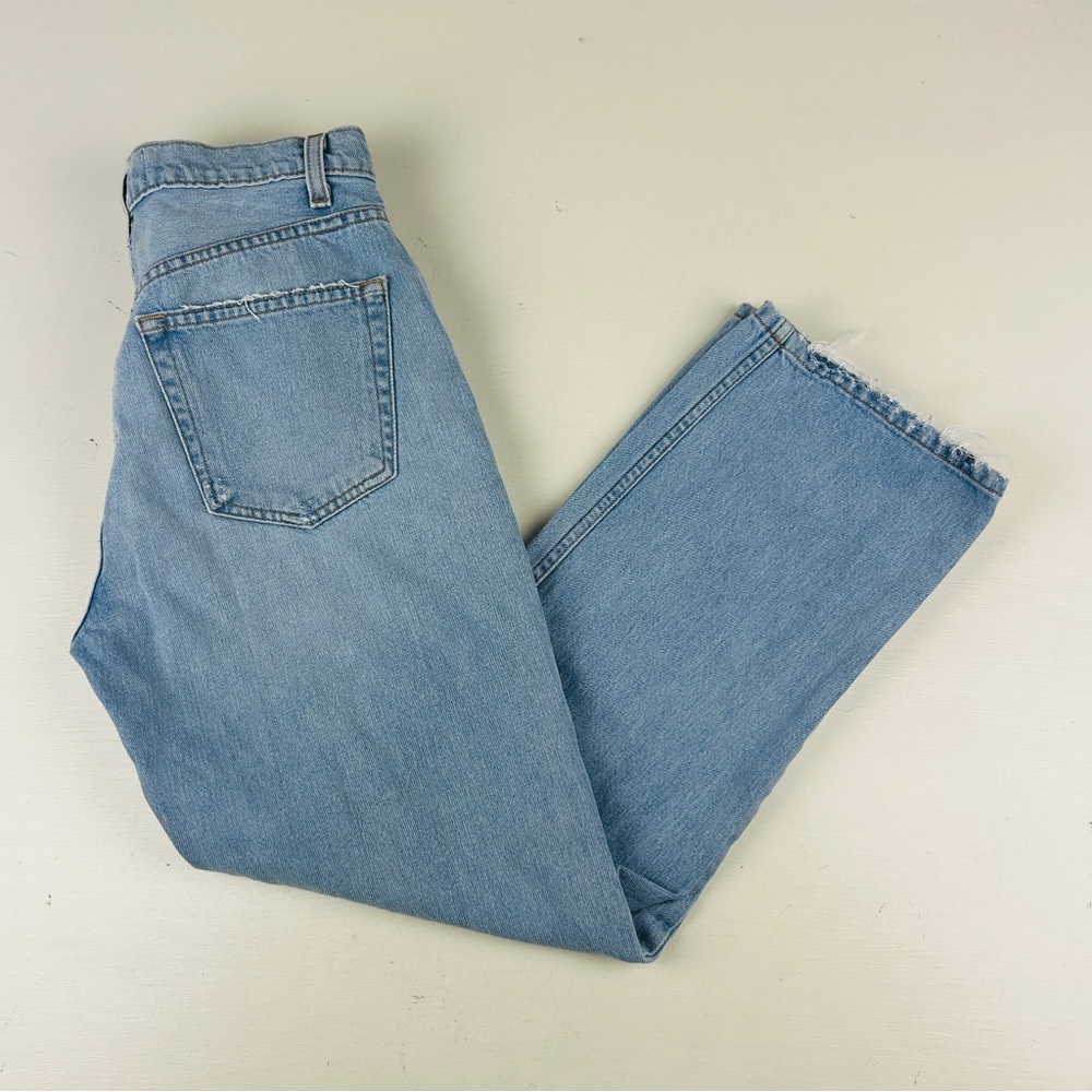 Reformation Jeans Womens 28 Blue Denim Danny Mid Rise Relaxed Button Fly